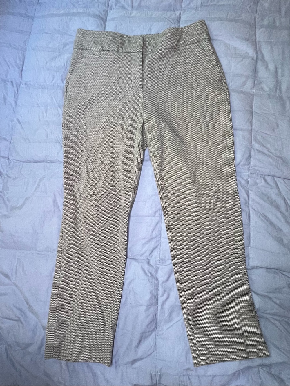 Chico's Black and White Micro-Check Dress Pants - Capris